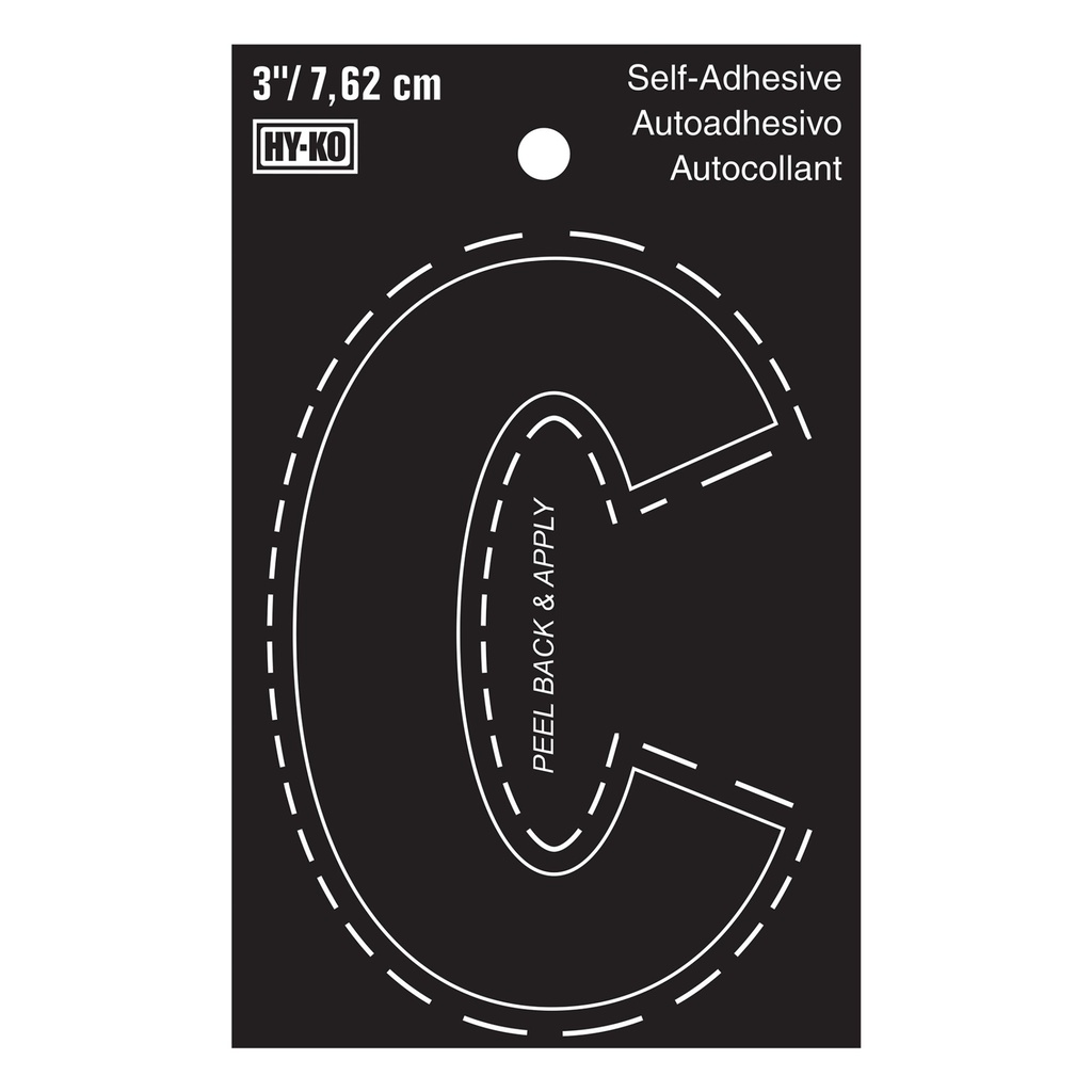 3IN BLACK VINYL LTR C