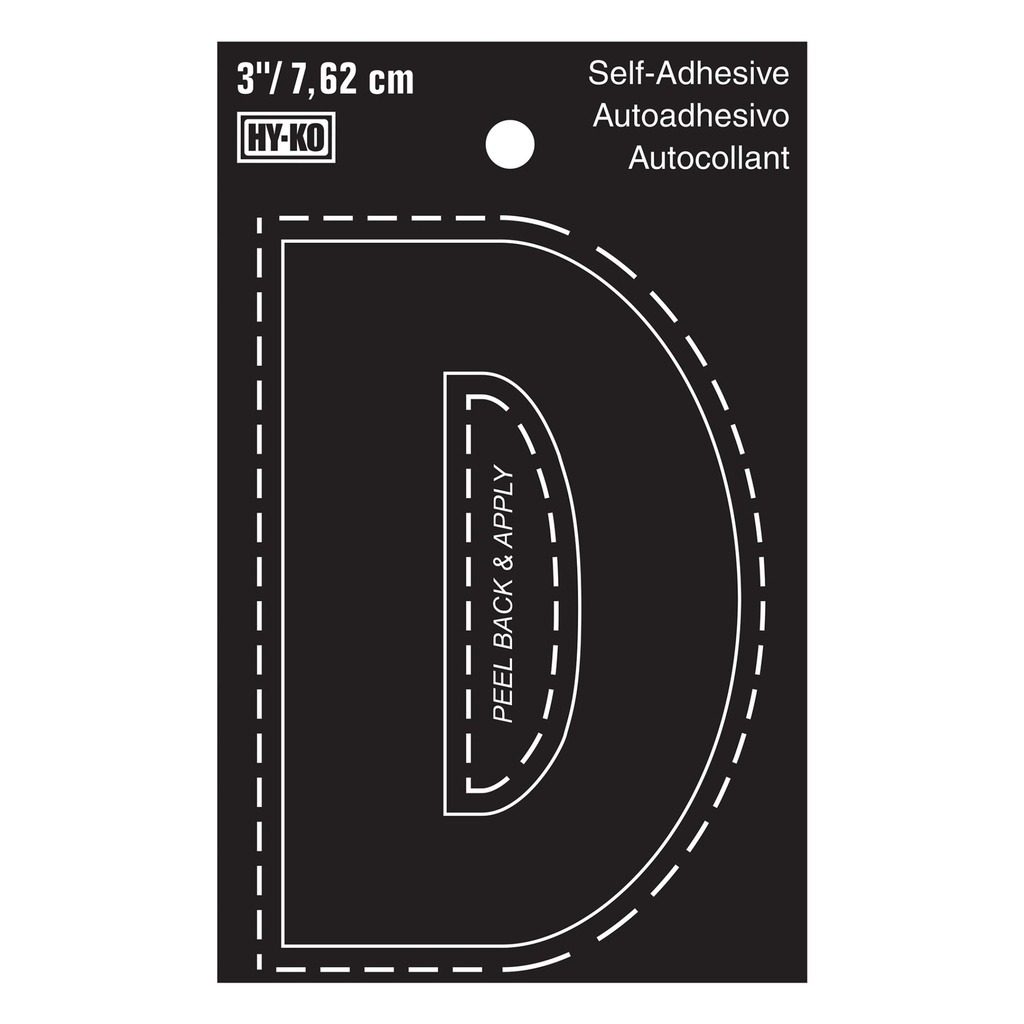 [MFA30414] 3IN BLACK VINYL LTR D