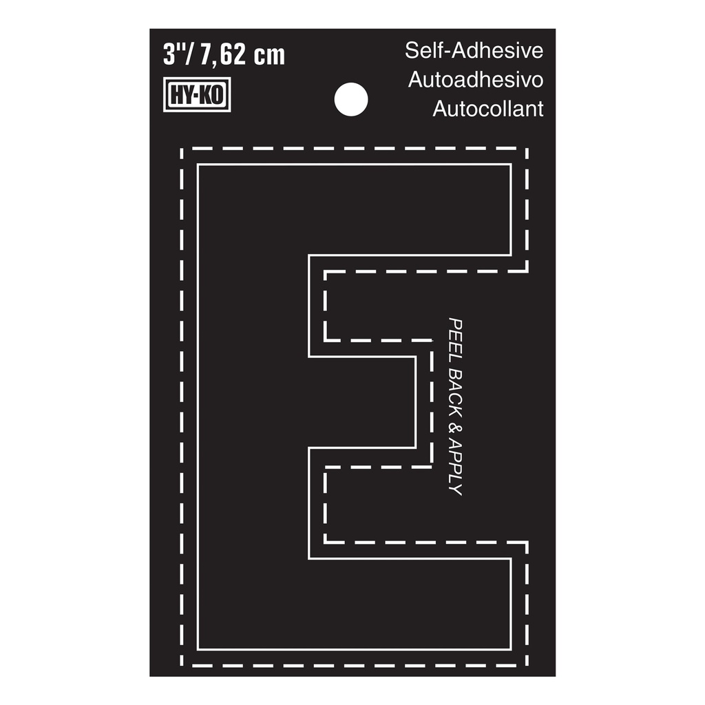 [MFA30415] 3IN BLACK VINYL LTR E