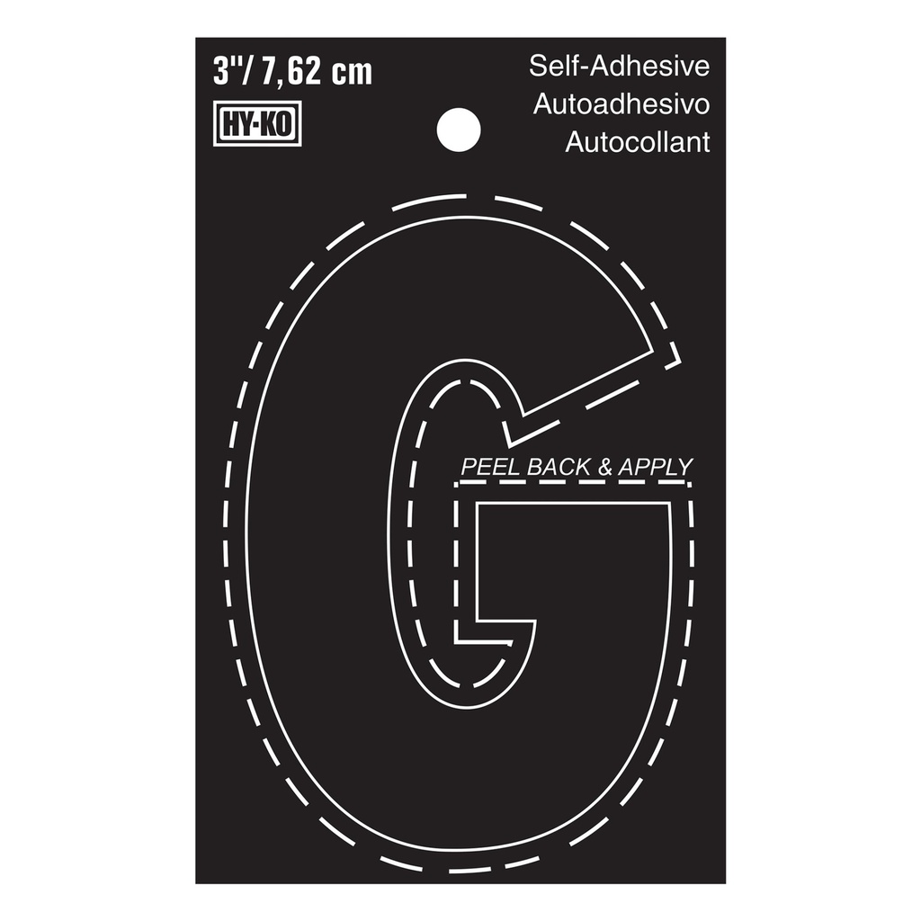 3IN BLACK VINYL LTR G