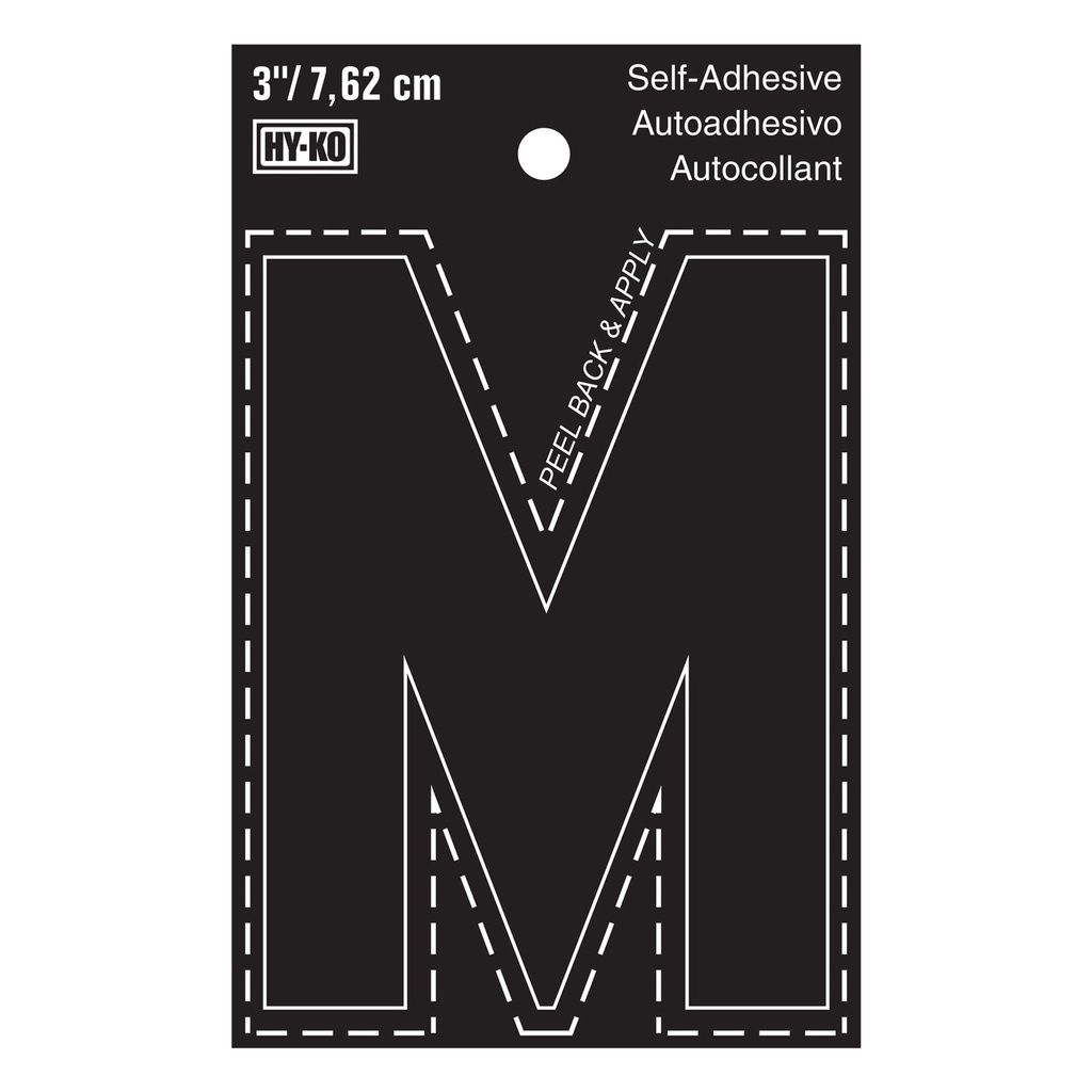 [MFA30423] 3IN BLACK VINYL LTR M