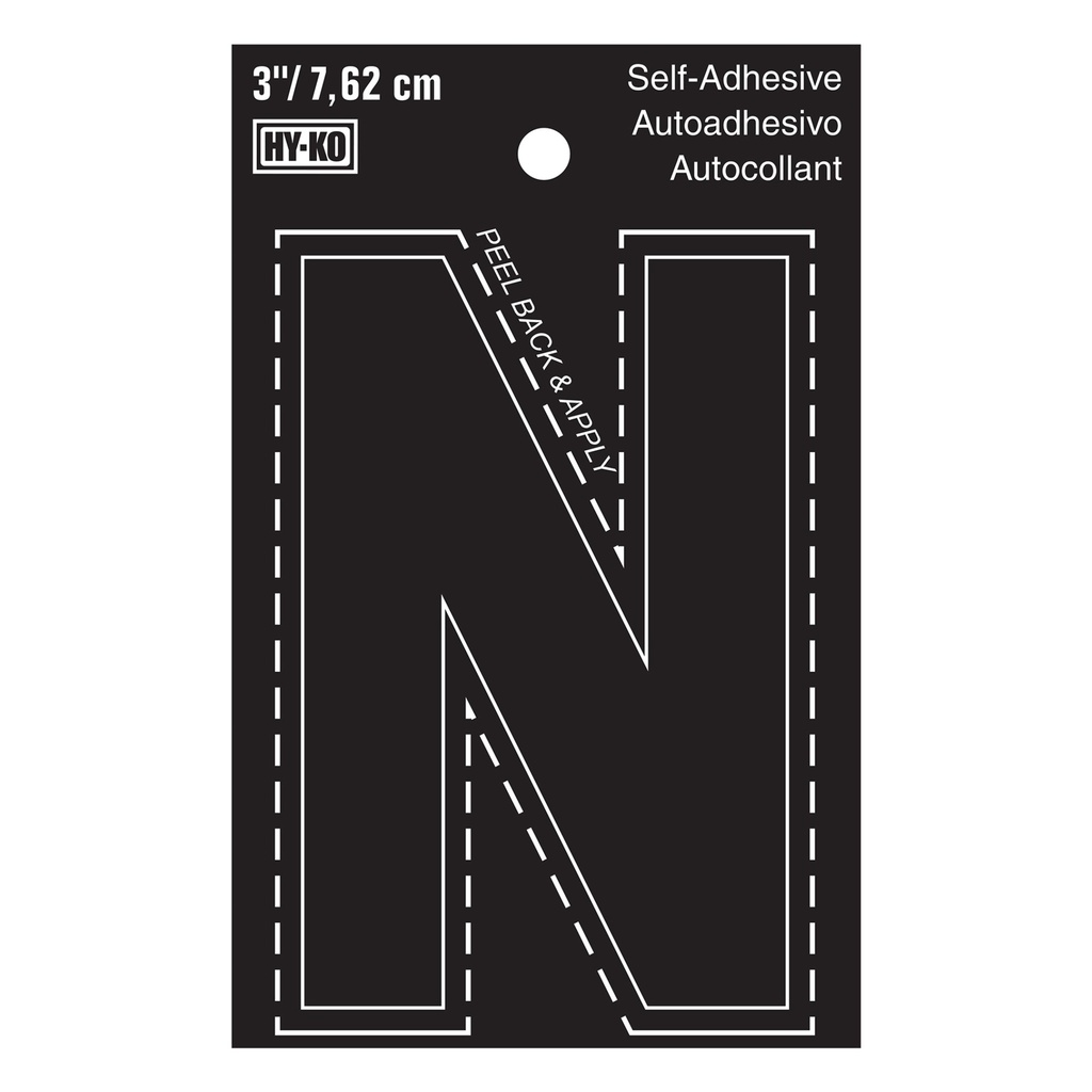[MFA30424] 3IN BLACK VINYL LTR N