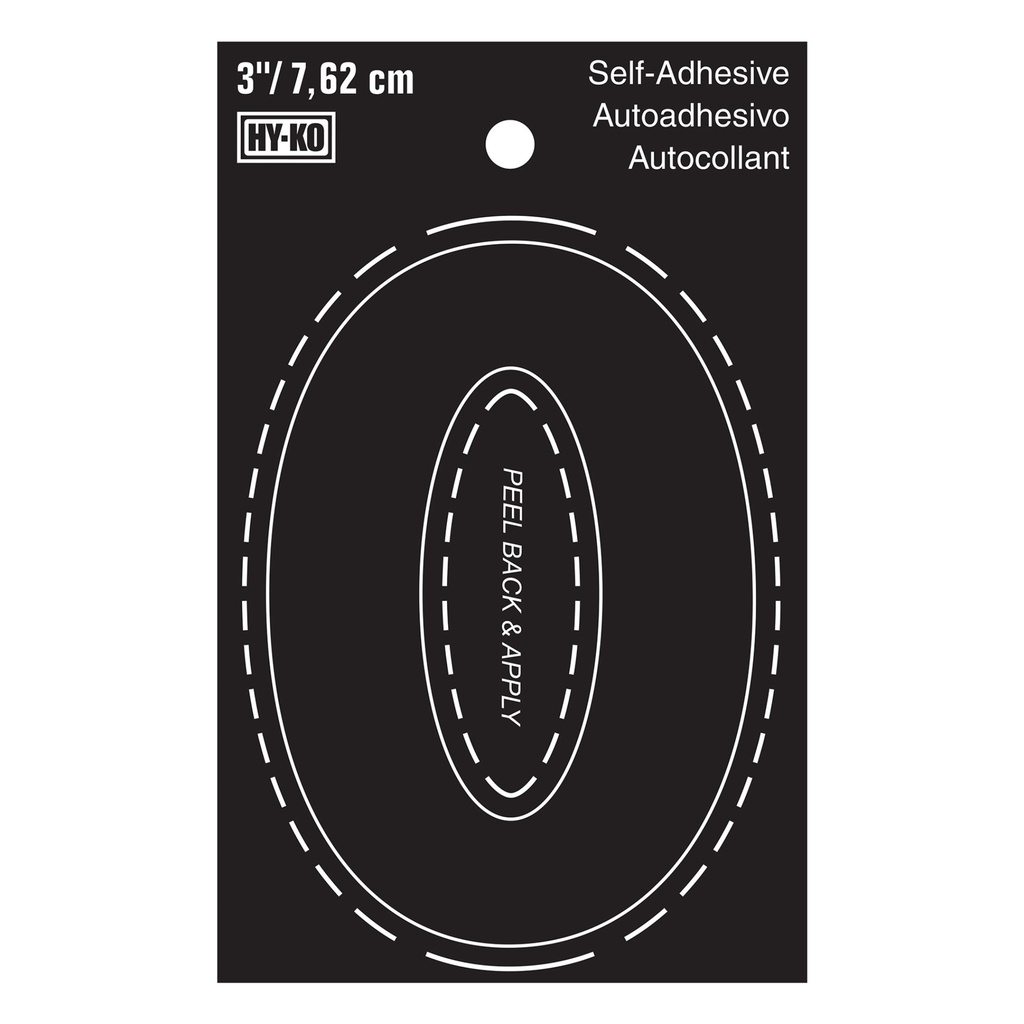 3IN BLACK VINYL LTR O