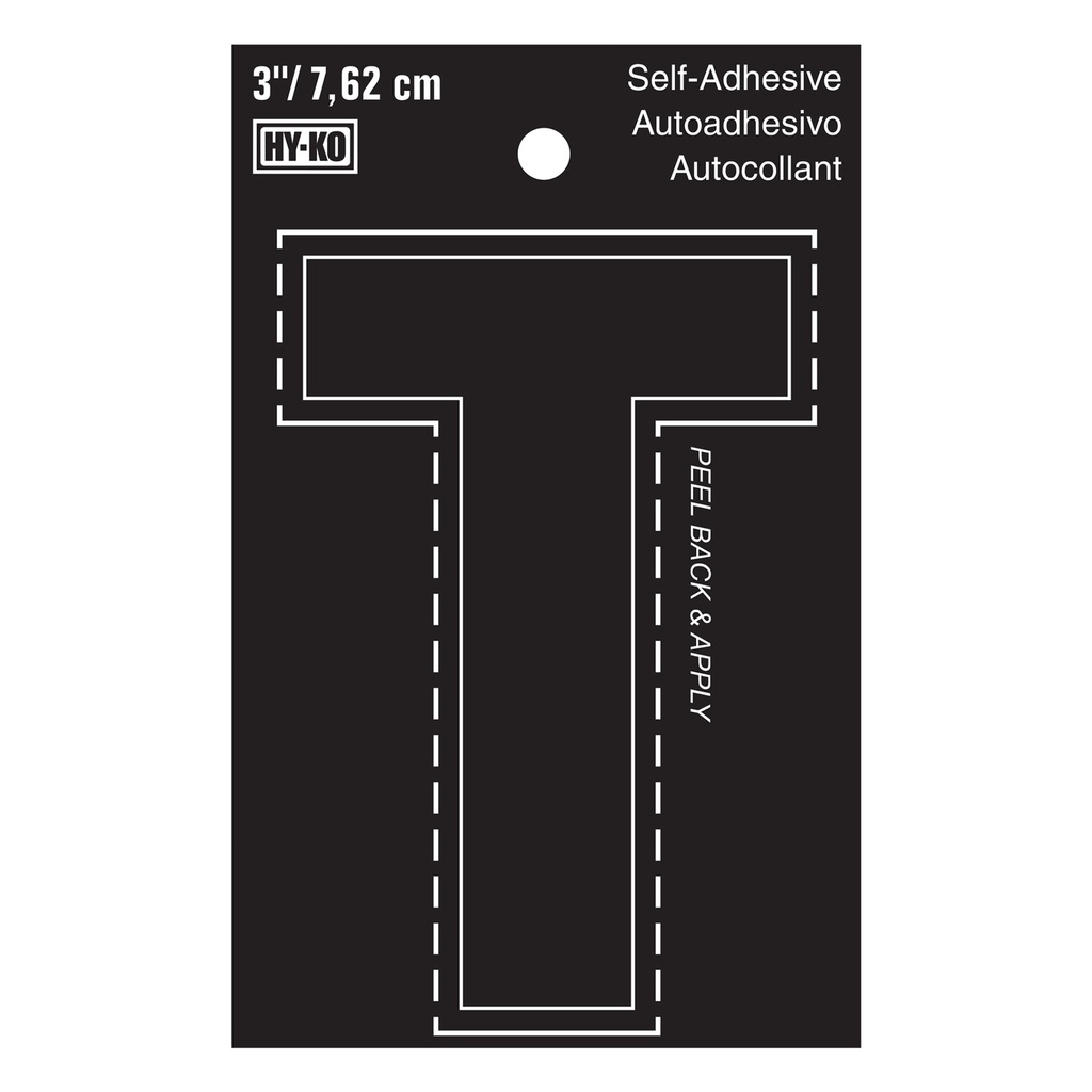 [MFA30430] 3IN BLACK VINYL LTR T