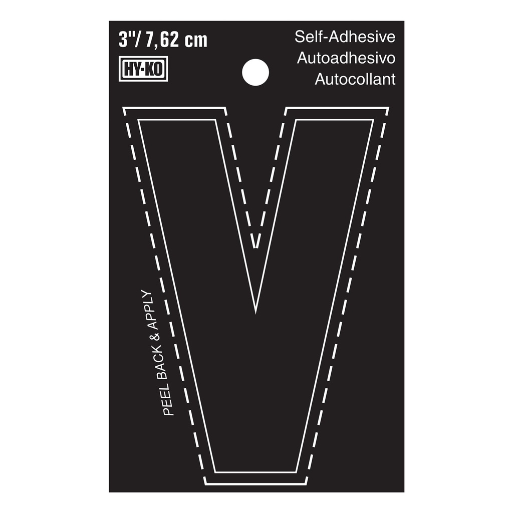 3IN BLACK VINYL LTR V