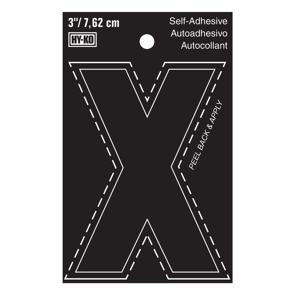 [MFA30434] 3IN BLACK VINYL LTR X