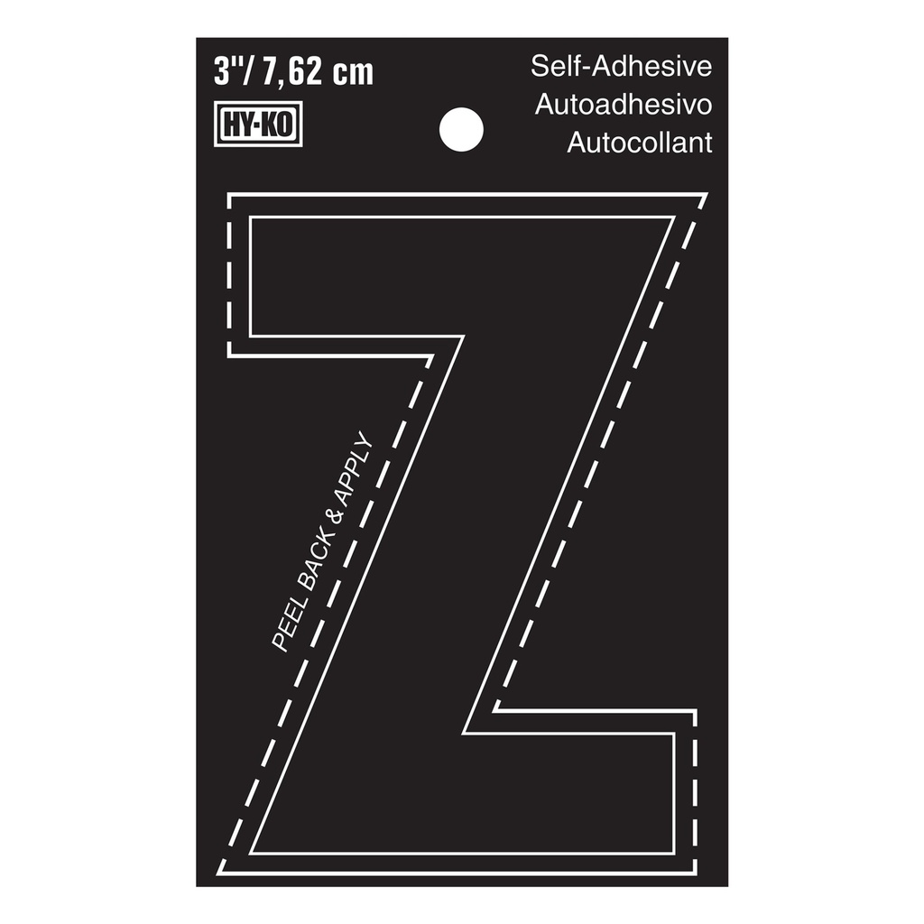 [MFA30436] 3IN BLACK VINYL LTR Z