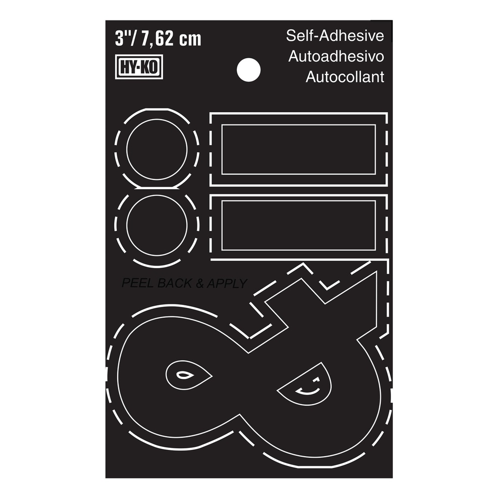 [MFA30437] 3IN BLACK VINYL SYMBOLS