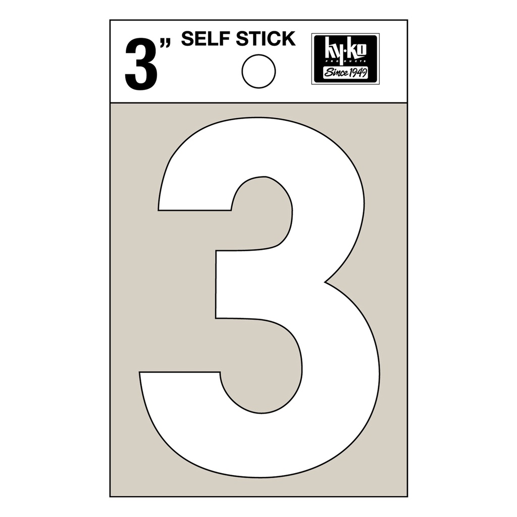 3IN WHITE VINYL NBR 3