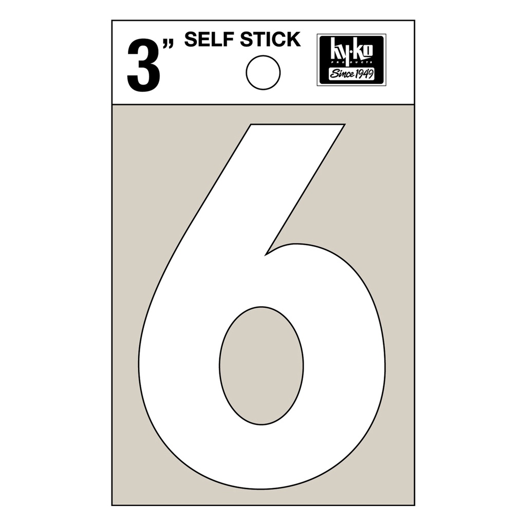 3IN WHITE VINYL NBR 6