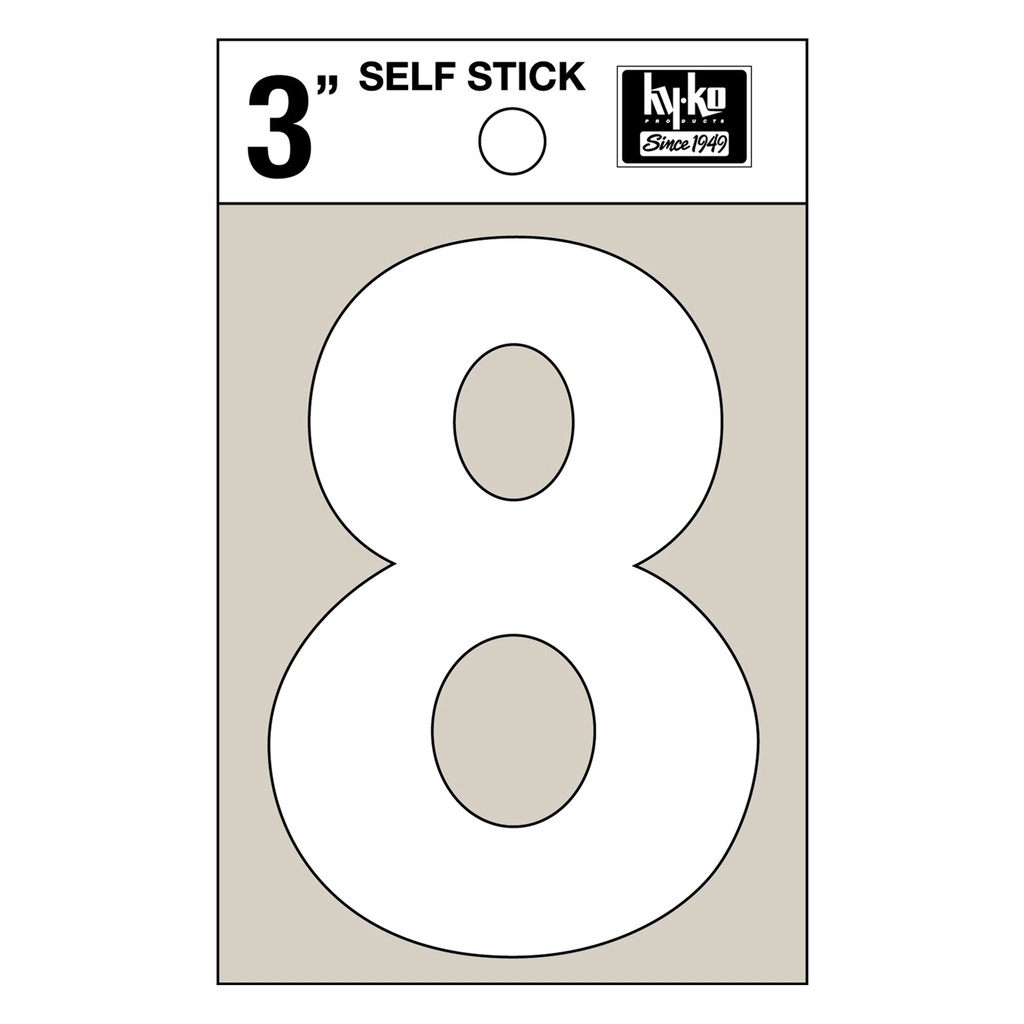 [MFA30508] 3IN WHITE VINYL NBR 8