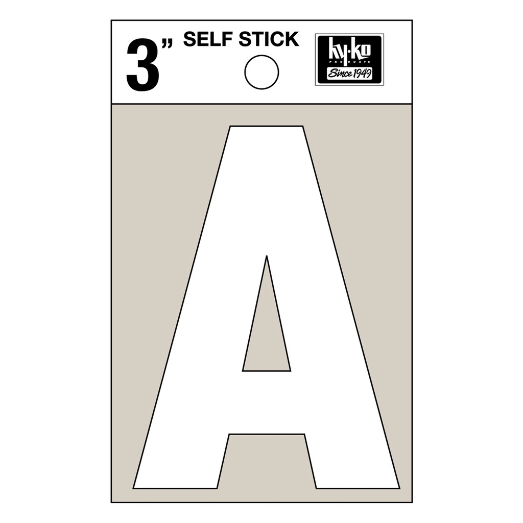 [MFA30511] 3IN WHITE VINYL LTR A