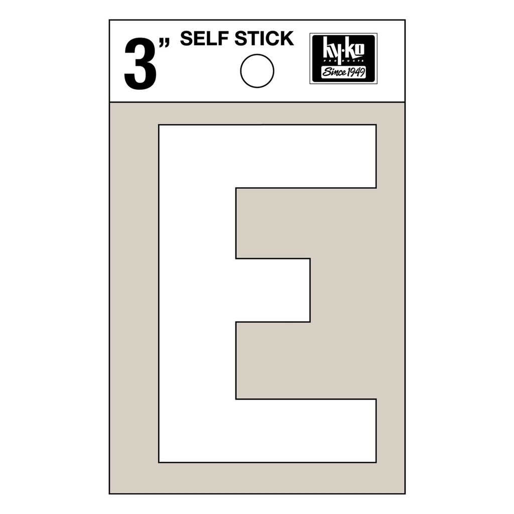 [MFA30515] 3IN WHITE VINYL LTR E
