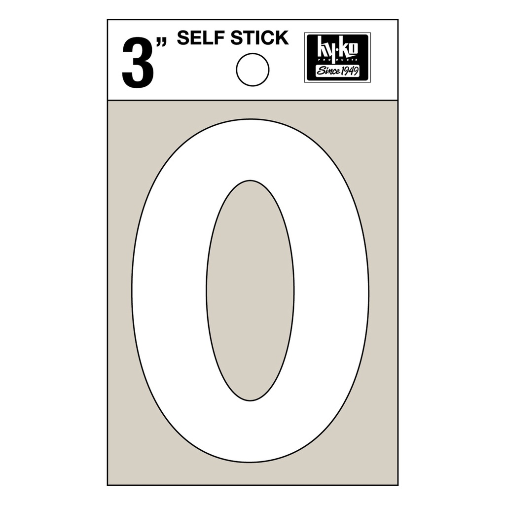 [MFA30525] 3IN WHITE VINYL LTR O