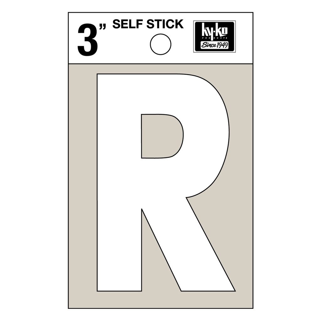 [MFA30528] 3IN WHITE VINYL LTR R