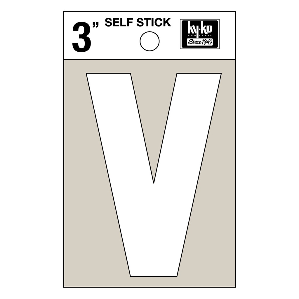[MFA30532] 3IN WHITE VINYL LTR V