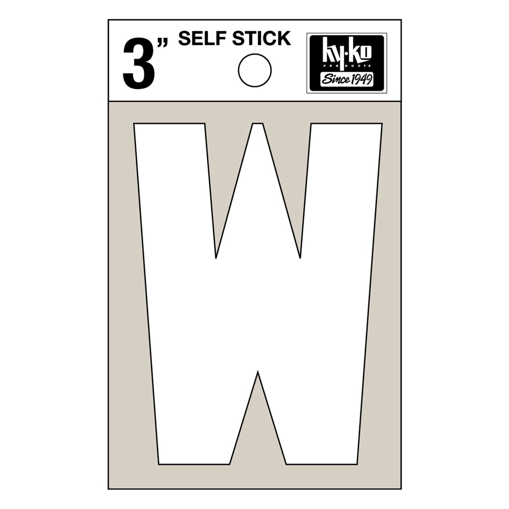 [MFA30533] 3IN WHITE VINYL LTR W
