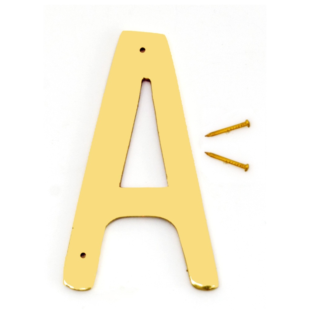 4IN DECORATIVE BRASS LTR A