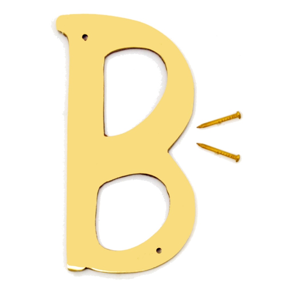 4IN DECORATIVE BRASS LTR B