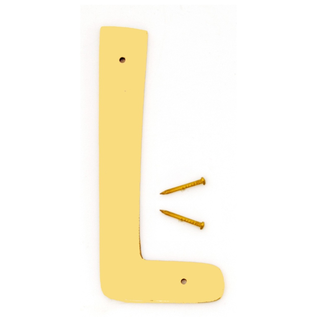 4IN DECORATIVE BRASS LTR L