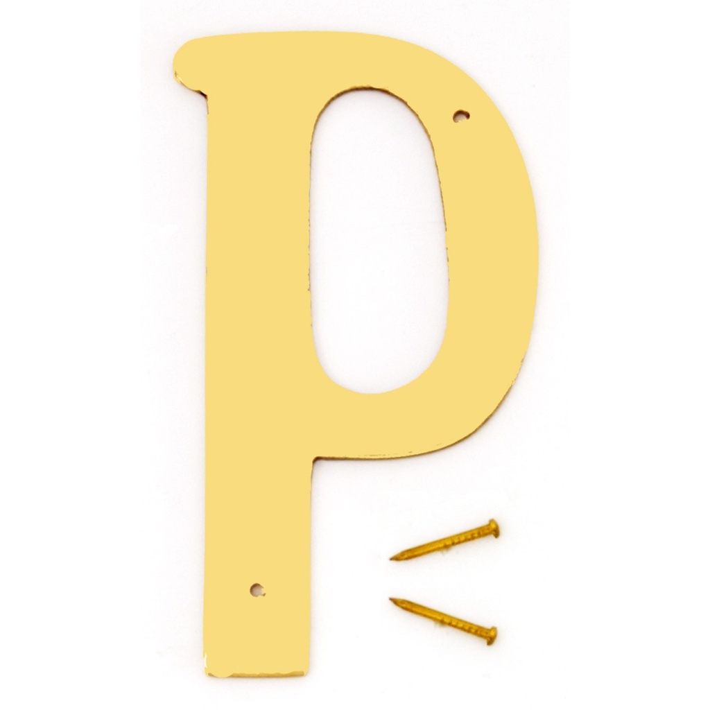 4IN DECORATIVE BRASS LTR P