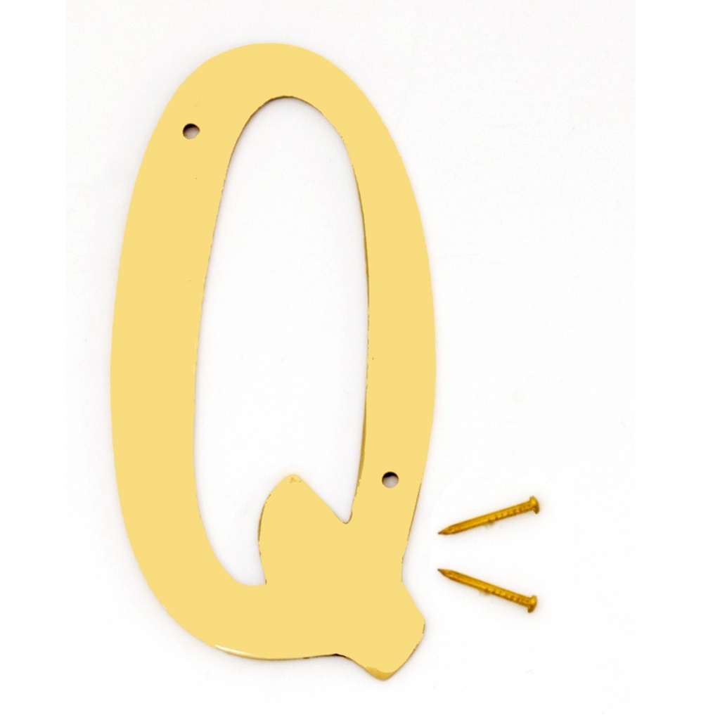 [MFA30867] 4IN DECORATIVE BRASS LTR Q