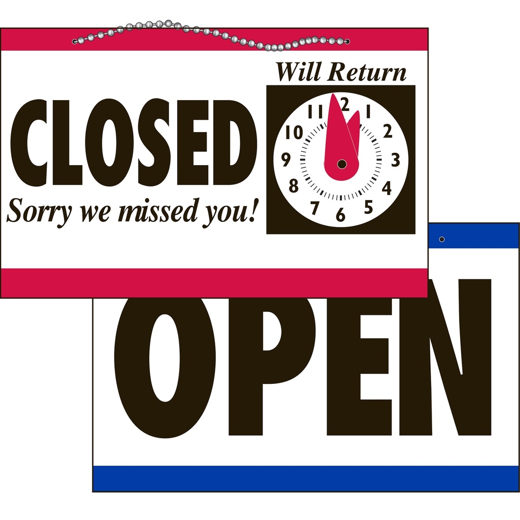[MFA60003] OPEN/CLOSED CLOCK SIGN