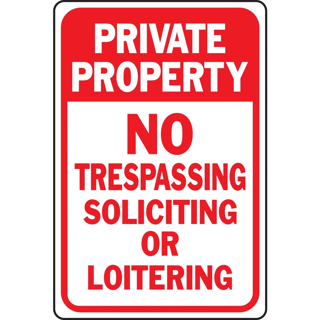 PRIVATE PROPERTY NO SOLICITING