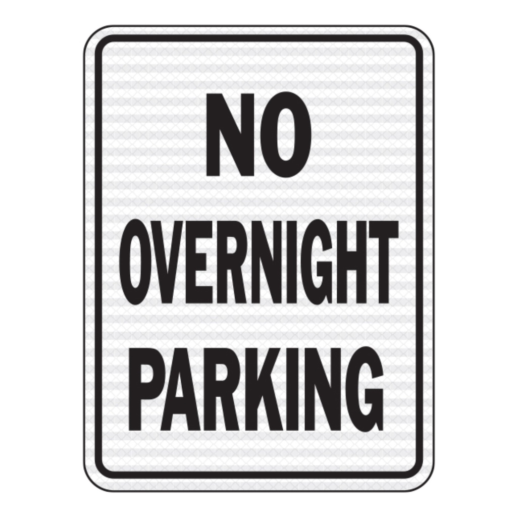 [MFA64103] NO OVERNIGHT PARKING-HD REFL