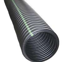 6x10 Non-Perforated Black Corrugated Pipe Solid ADS