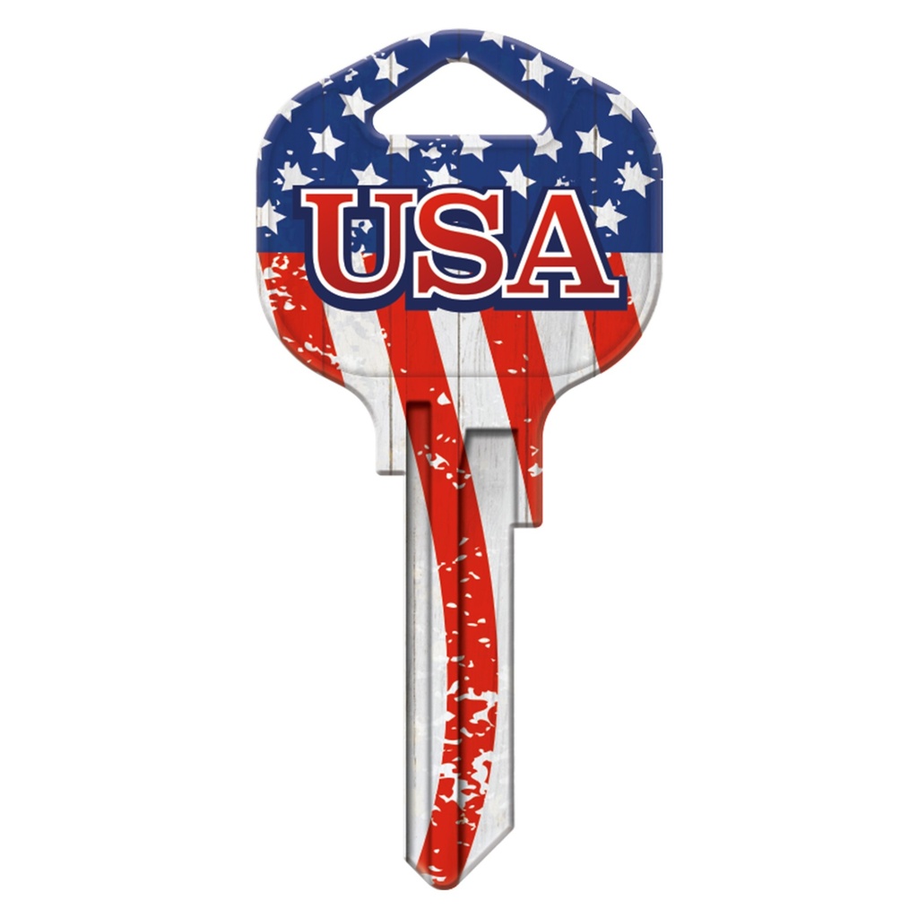 KW1-KL045 KEYBLANK FLAG USA