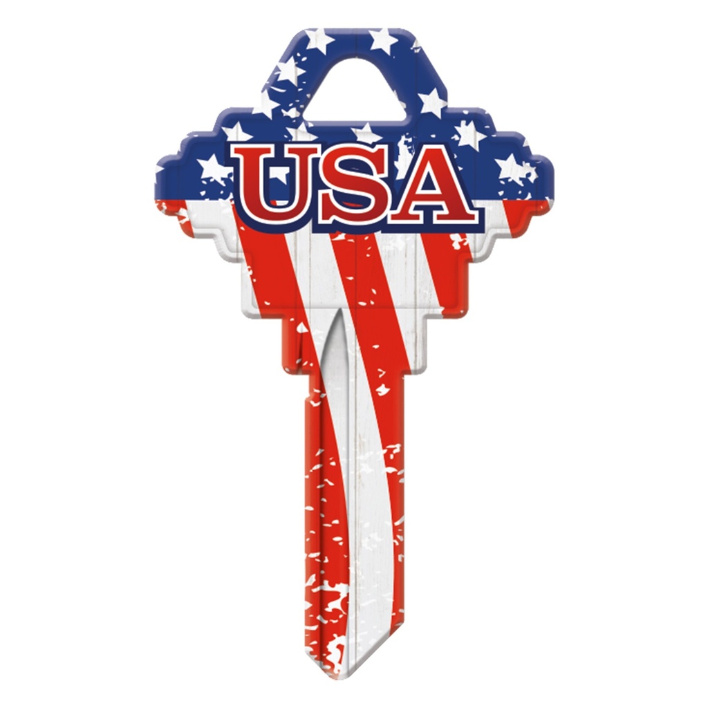SC1-KL045 KEYBLANK FLAG USA
