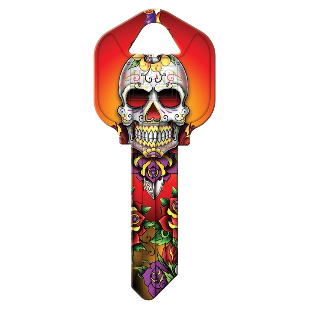 KW1-29 KEYBLANK-PAINTED SKULL