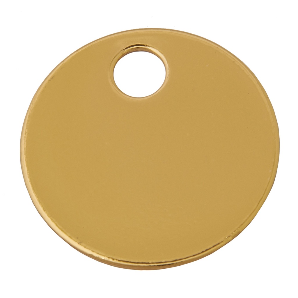 [MFA75038] SMALL BRASS RND KEY TAG - BULK
