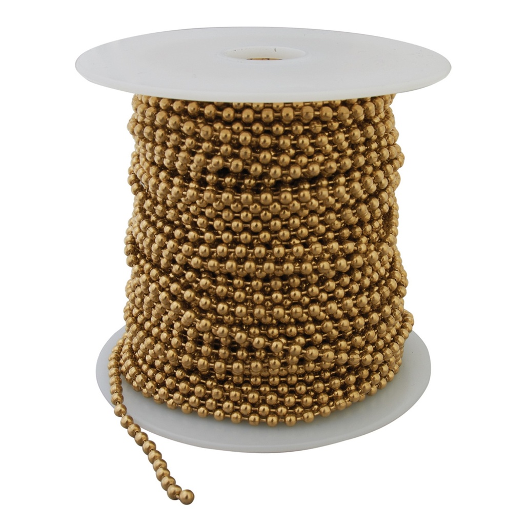 #6 BRASS BEADED CHAIN - 100 FT