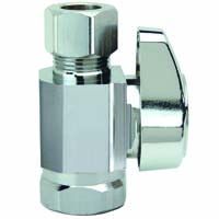 [G2R12XCD] G2R12XCD 1/2" Compression Outlets X 3/8" Chrome Plated Stop Valve Brasscraft