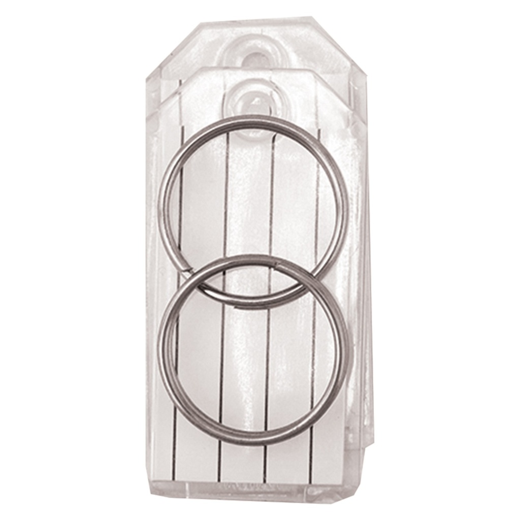 [MFA75127] CLEAR KEY TAG W/SPLIT RING-2CD