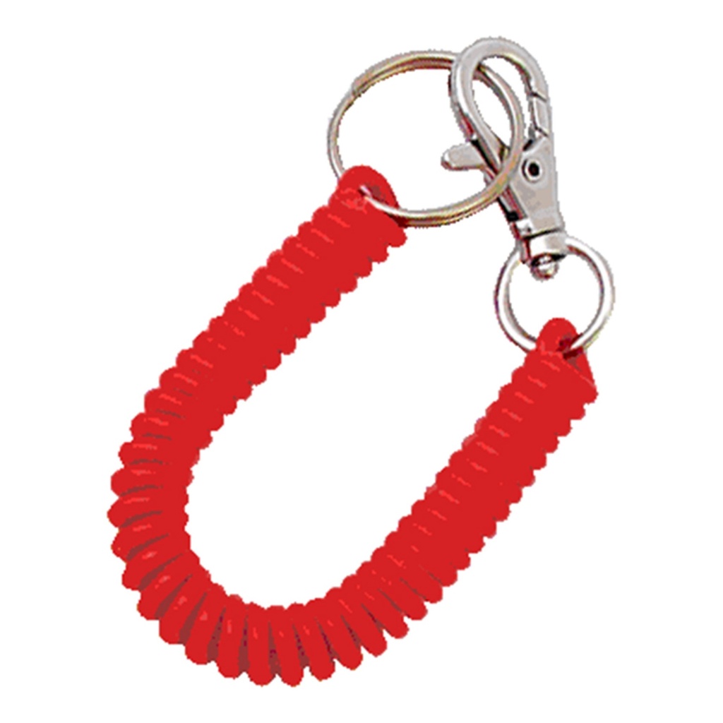 COILED KEY RING-METAL CLIP/50