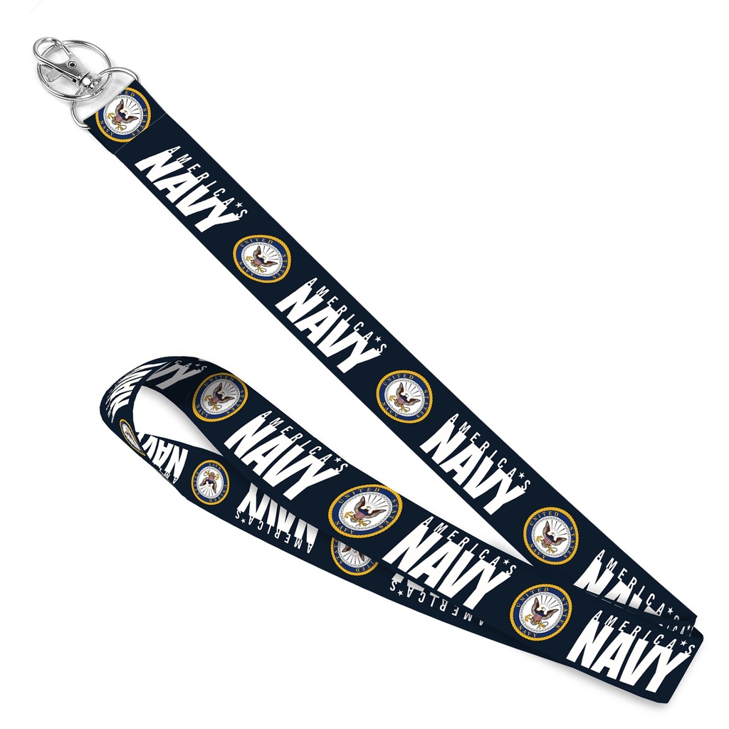 [MFA75295] 1IN W LICENSED NAVY LANYARD