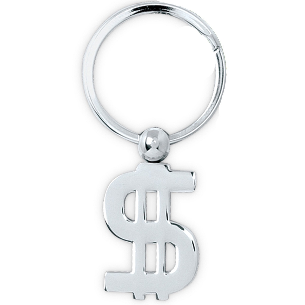 [MFA75652] SILVER DOLLAR SIGN KEYCHAIN