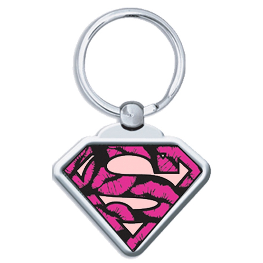 [MFA75960] SUPERGIRL PNK SHIELD KEY RING