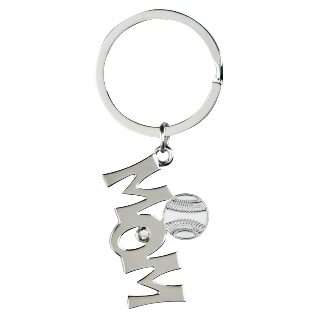 SPORTS MOM BASEBALL KEYRING