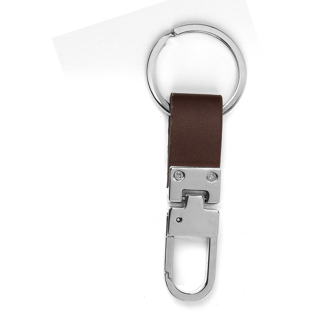 [MFA76882] BROWN LEATHER KEY RING