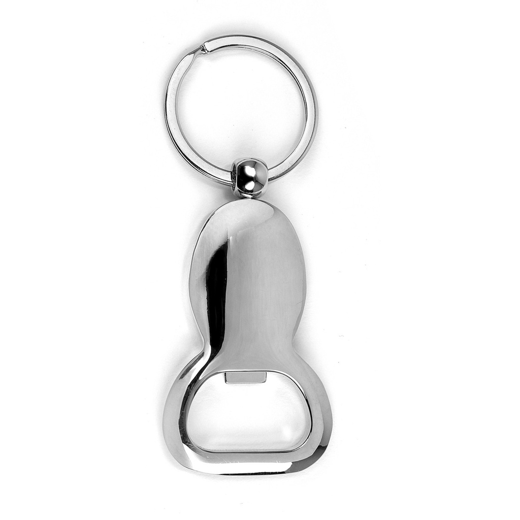 SILVER BOTTLE OPENER KEY RING