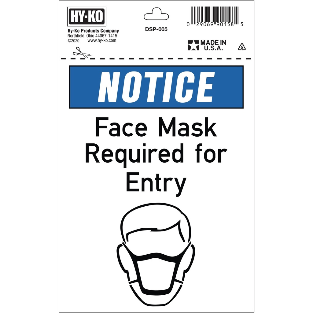 [MFA90158] FACE MASK REQUIRED
