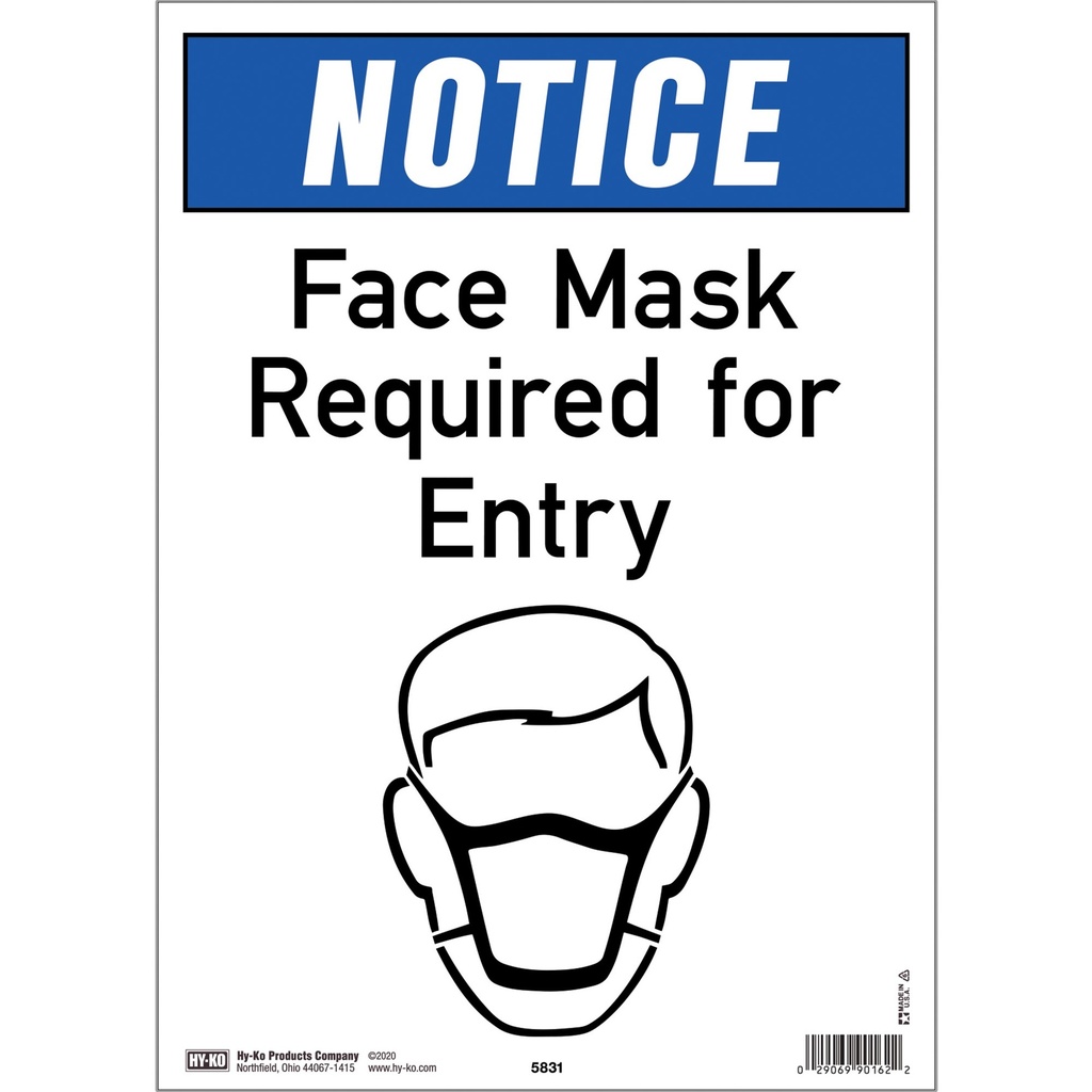 NOTICE MASK REQUIRED