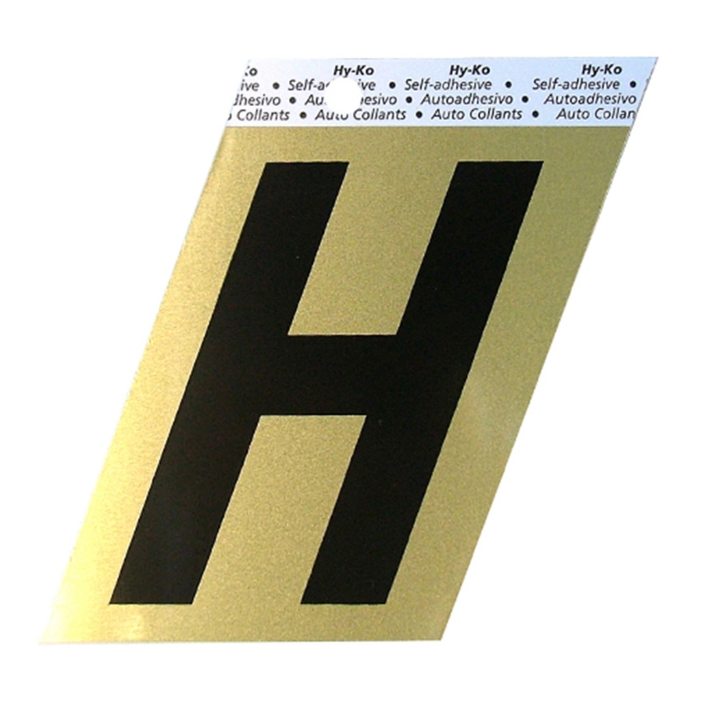 3.5IN GOLD ALUMINUM LTR H