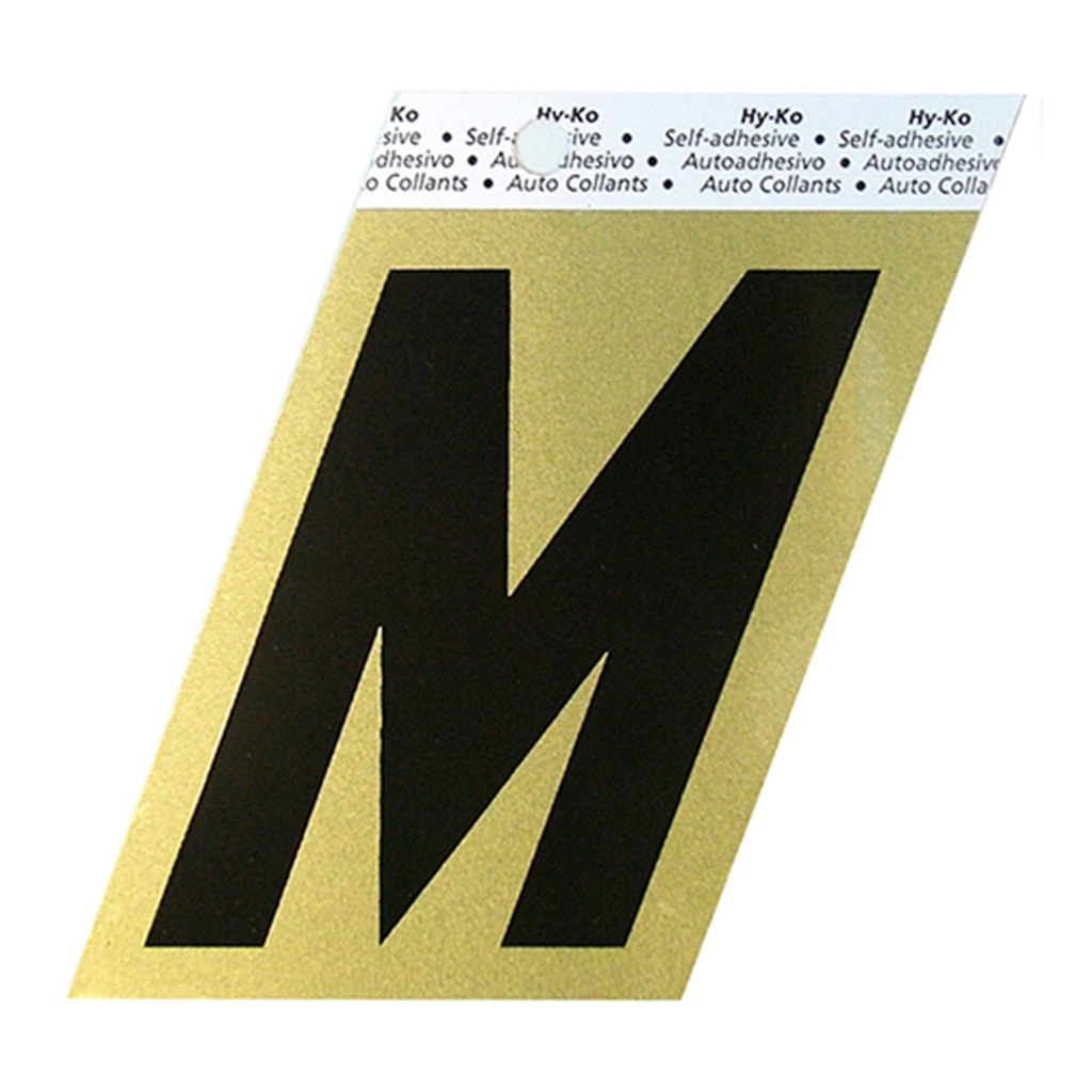 3.5IN GOLD ALUMINUM LTR M