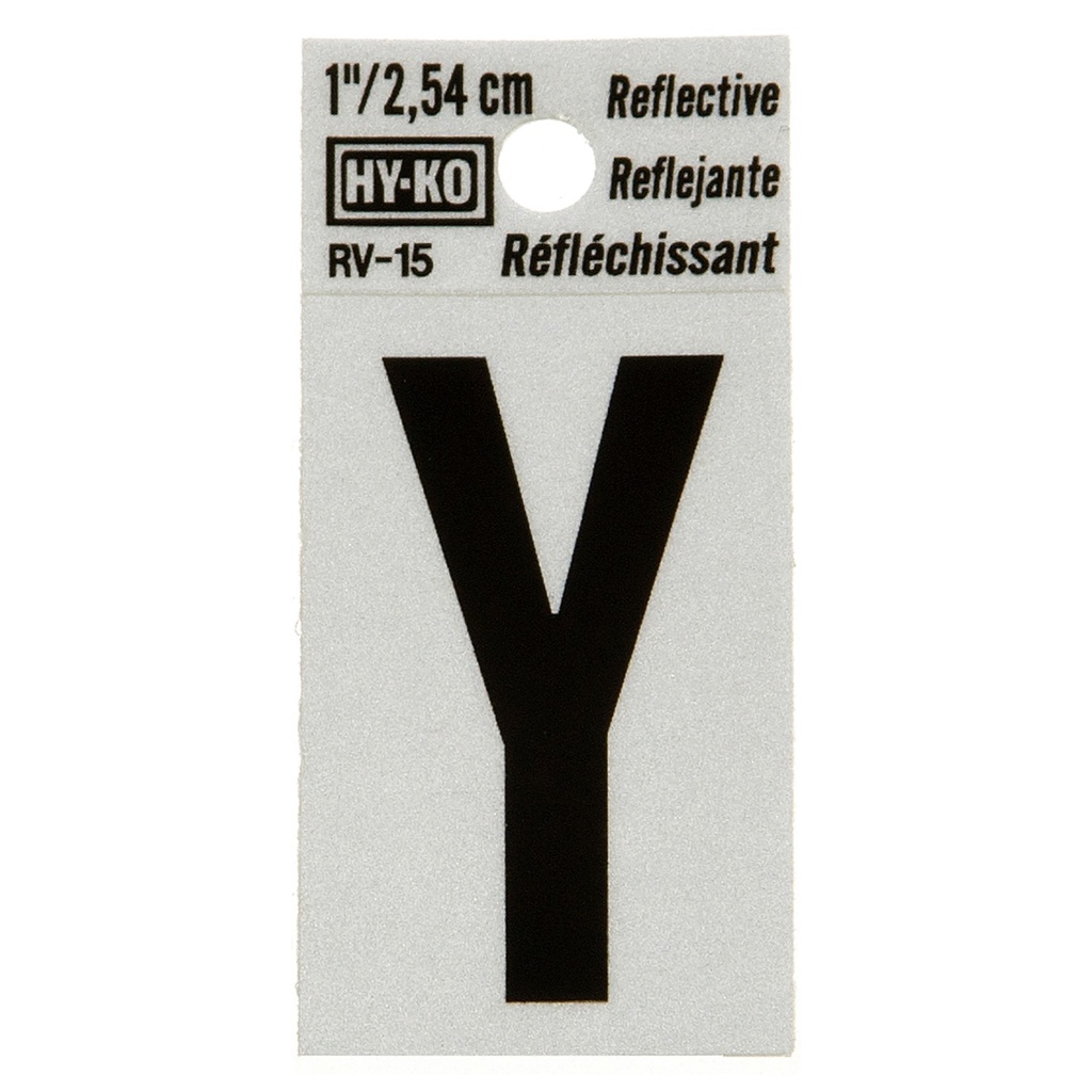 [MFB00397] 1.25IN REFLECTIVE LTR Y