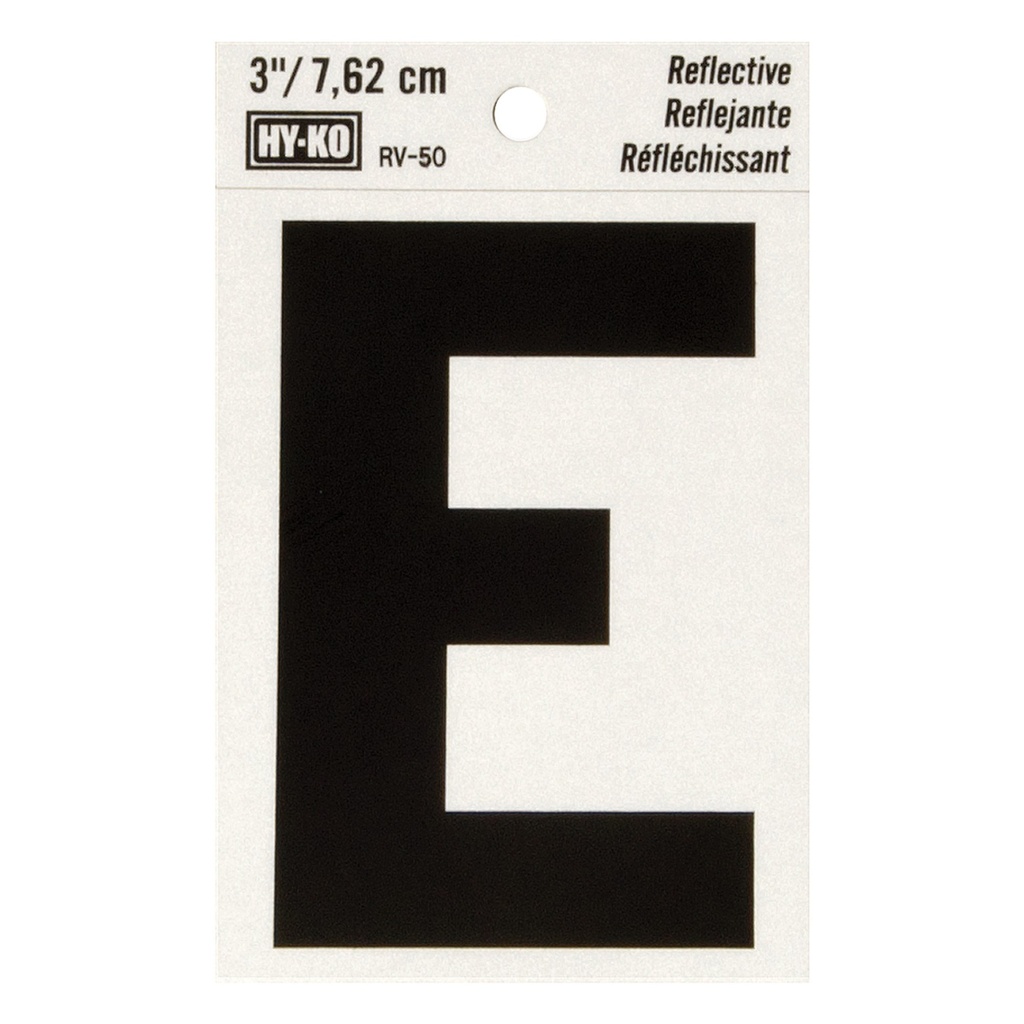 3IN REFLECTIVE LTR E
